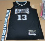 NBA 13 Jackson Jr. Grizzlies 22-23 city Maillot noir imprimé